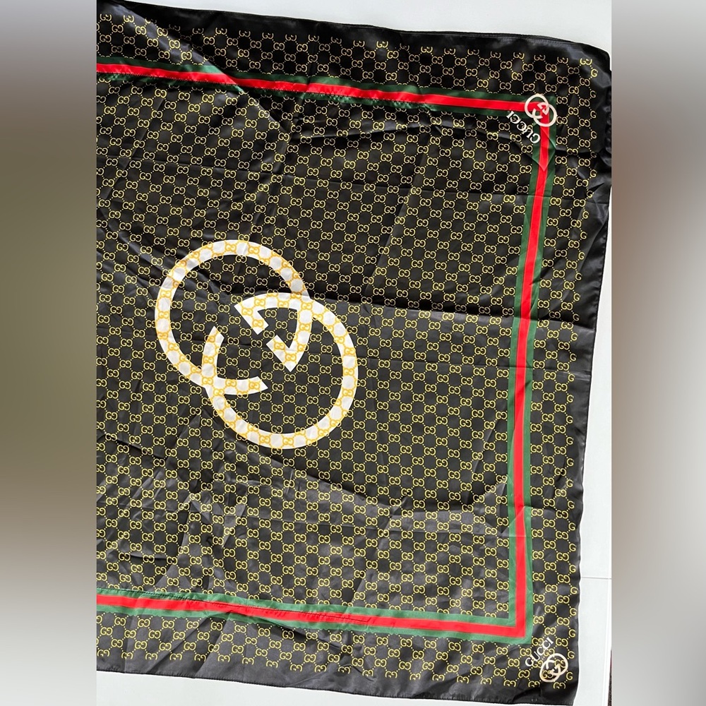 Gucci Black Top with Gold and Red Accents